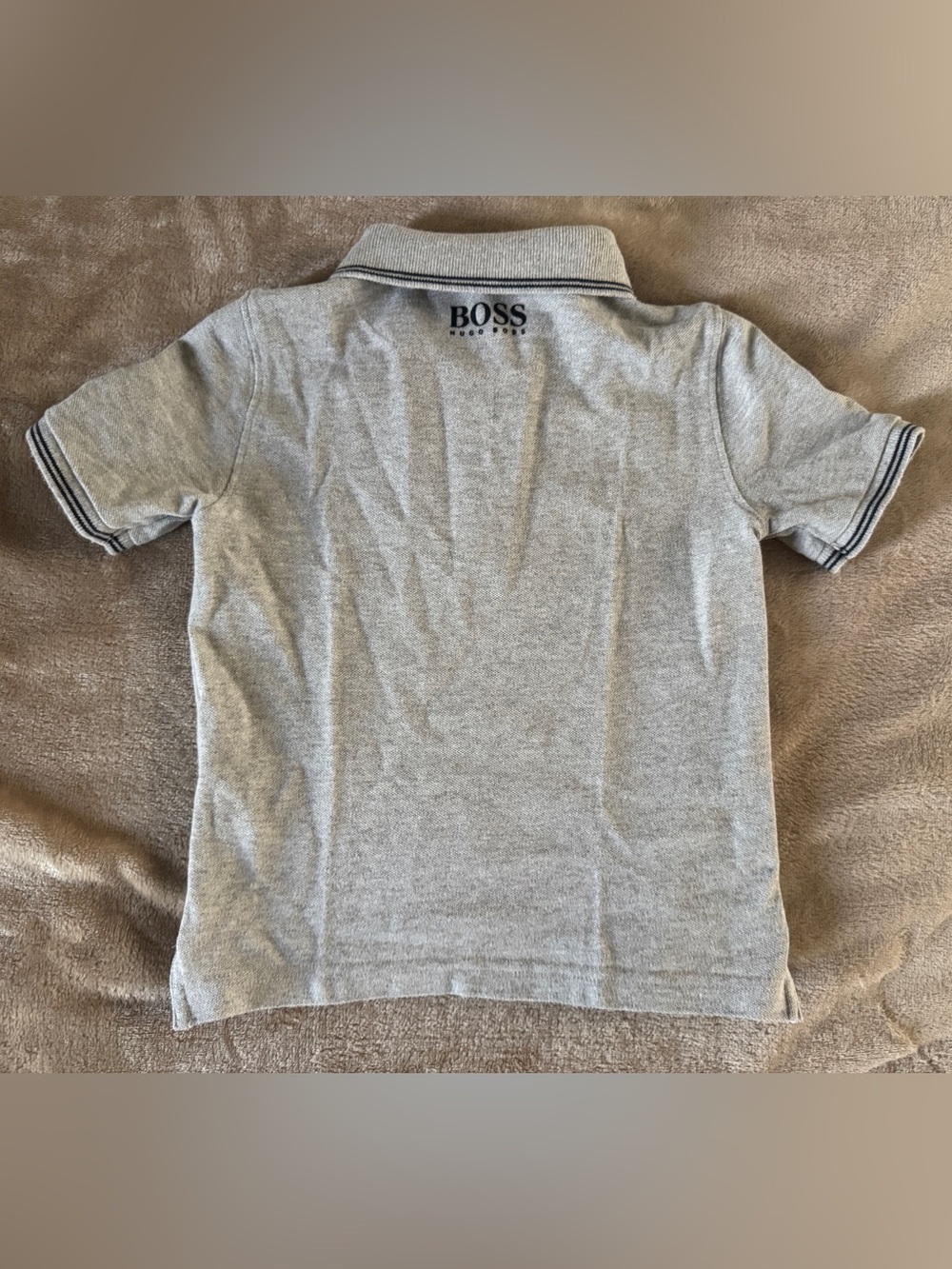 BOSS Hugo Boss Boys Gray Polo Shirt Preppy Designer 4/102 - Picture 8 of 9